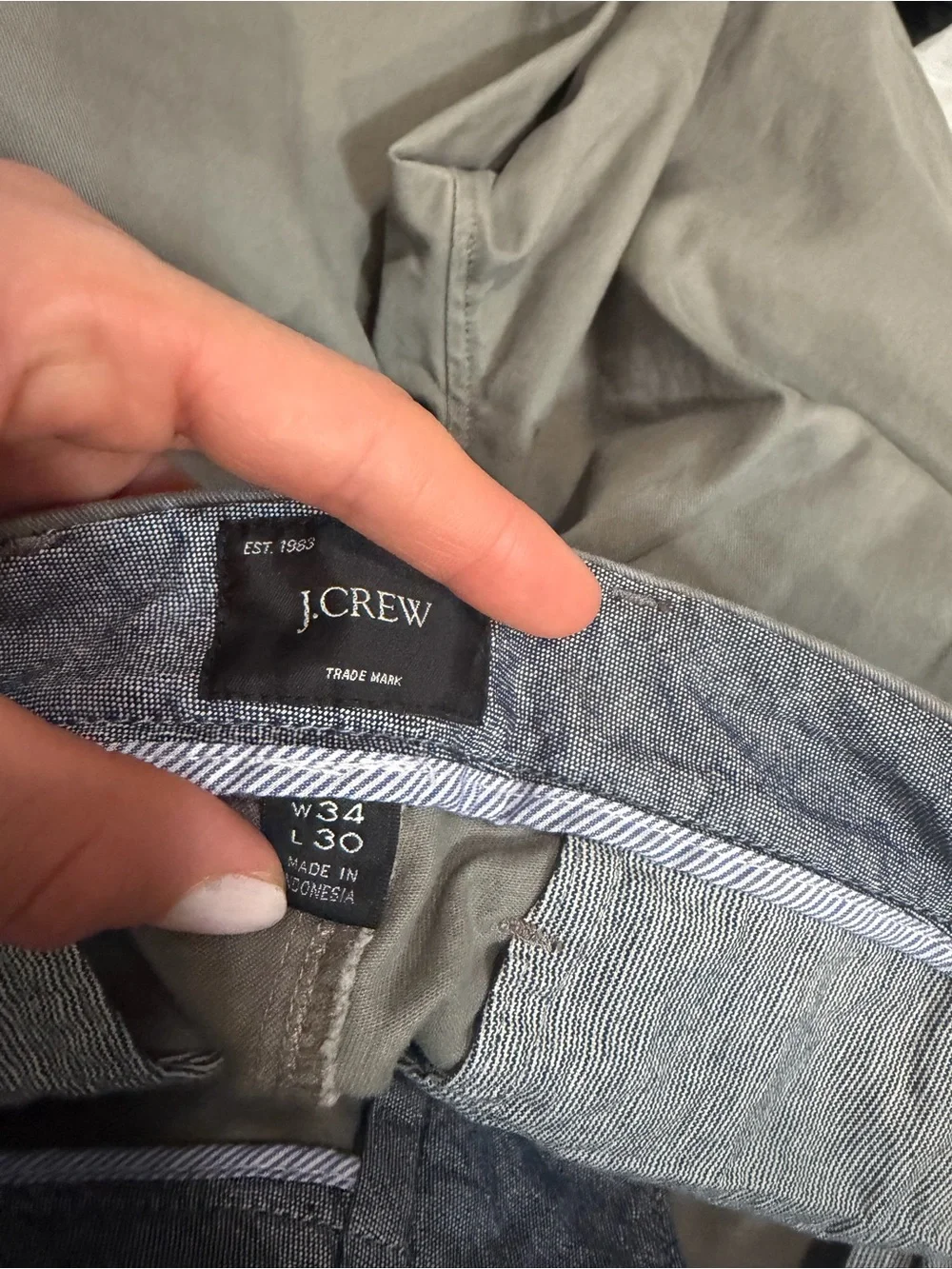 J crew mushroom 484 Slim-fit stretch chino pant